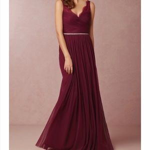 BHLDN Fleur dress, cranberry, excellent condition